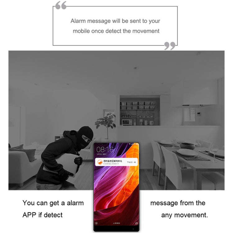 CAMSOY C9 HD 1280 x 720P 70 Degree Wide Angle Wireless WiFi Wearable Intelligent Surveillance Cam...