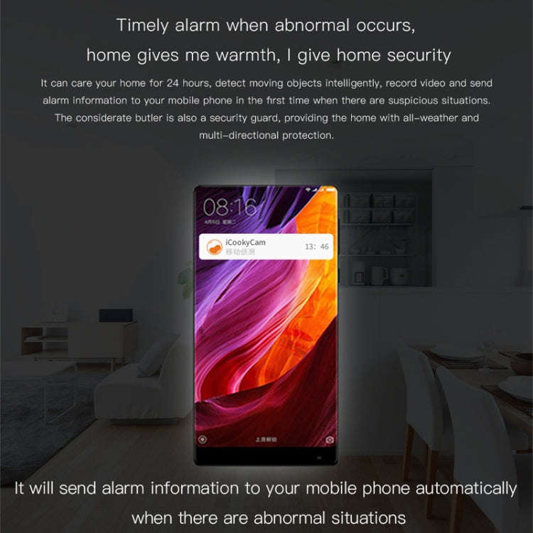 CAMSOY S1 HD 1280 x 720P 140 Degree Wide Angle Wireless WiFi Intelligent Surveillance Camera