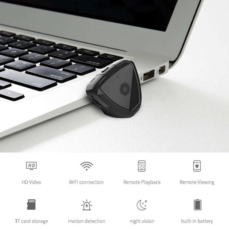 CAMSOY S6 HD 1280 x 720P 70 Degree Wide Angle Wearable Wireless WiFi Intelligent Surveillance Cam...