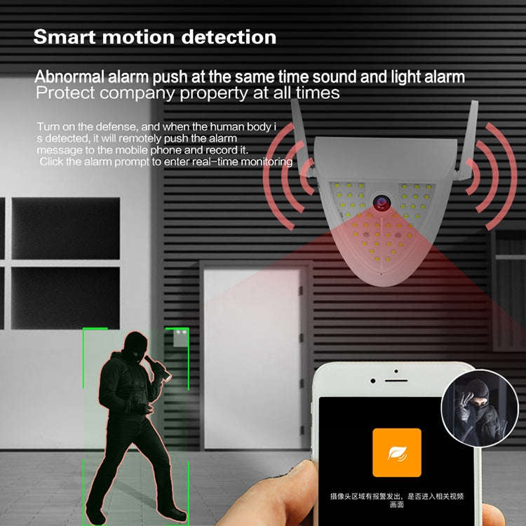 DP16 2.0 Megapixel 42 LEDs Garden Light Smart Camera, Support Motion Detection / Night Vision / V...