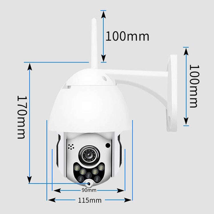 Wireless Surveillance Camera HD PTZ Home Security Outdoor IP66 Waterproof Network Dome Camera, Su...