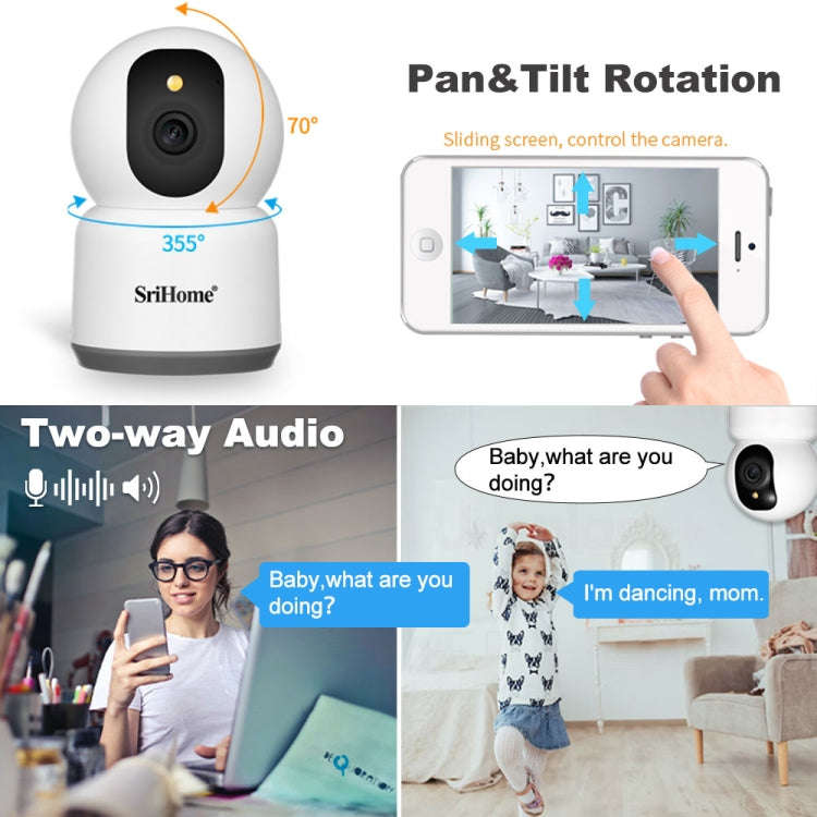 SirHome SH038 5MP QHD 5G WiFi IP Camera, Support Night Color & Motion Detection & Two Way Talk & ...