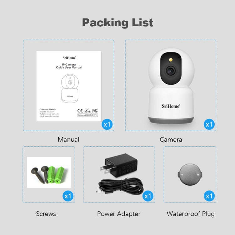 SirHome SH038 5MP QHD 5G WiFi IP Camera, Support Night Color & Motion Detection & Two Way Talk & ...