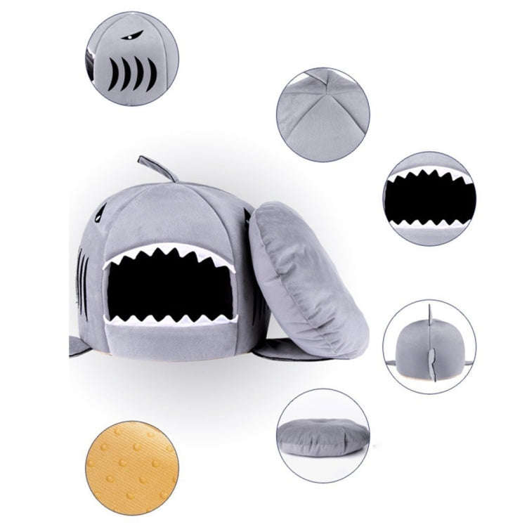 Indoor Pet Dog Puppy Cat Warm House Sharks Pet Sleeping Bed Nest, S Size: 42x42x42cm(Pink)