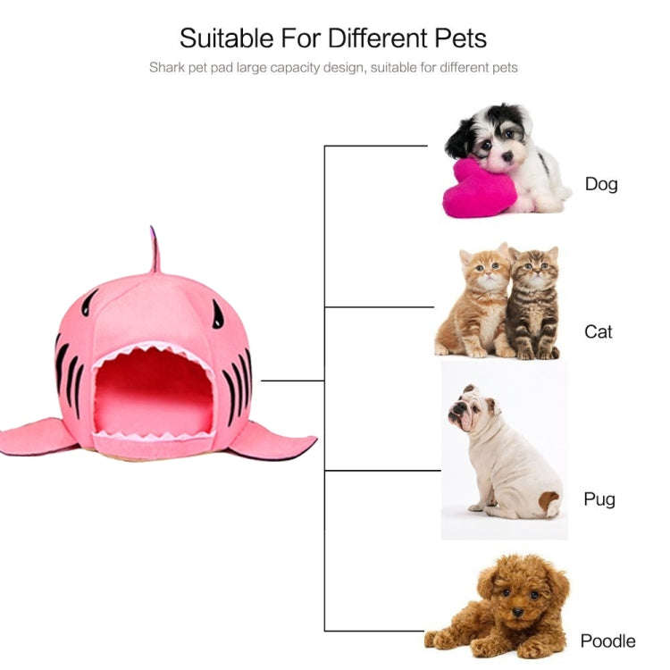 Indoor Pet Dog Puppy Cat Warm House Sharks Pet Sleeping Bed Nest, S Size: 42x42x42cm(Pink)