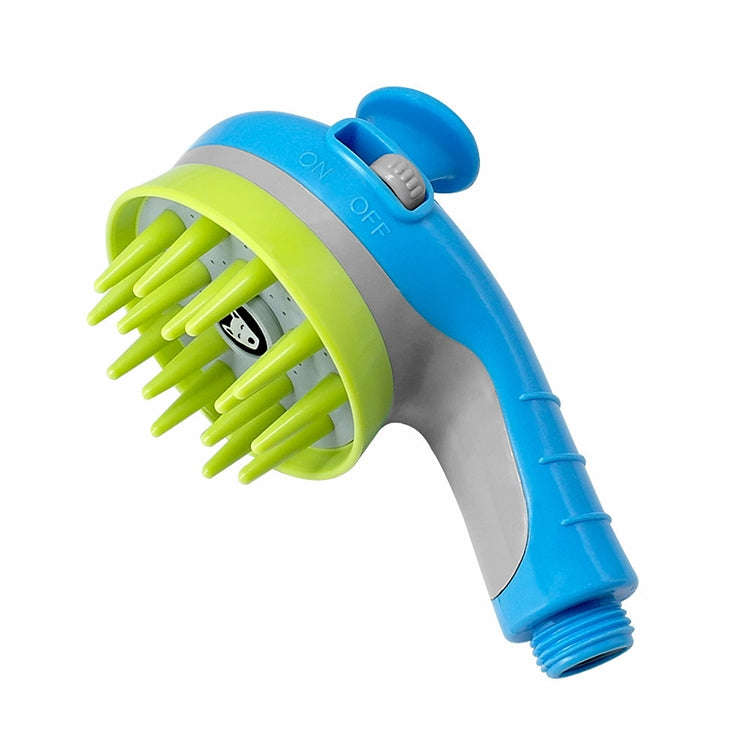 Pet Shower Shower Brush with Non-slip Handle Nozzle(Blue)