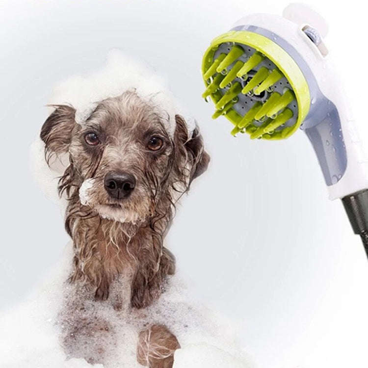 Pet Shower Shower Brush with Non-slip Handle Nozzle(Blue)