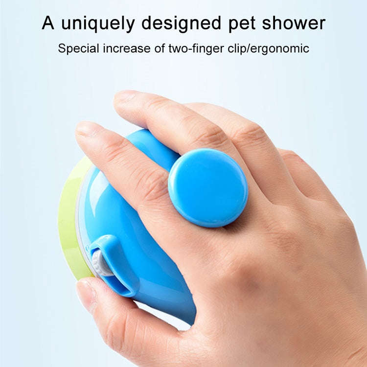 Pet Shower Shower Brush with Non-slip Handle Nozzle(White)