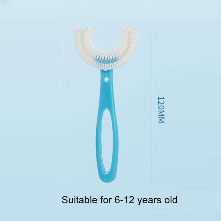 10 PCS U-shaped Children Baby Hand-held Soft Toothbrush Brushing Artifact for 6-12 Years Old, Sty...