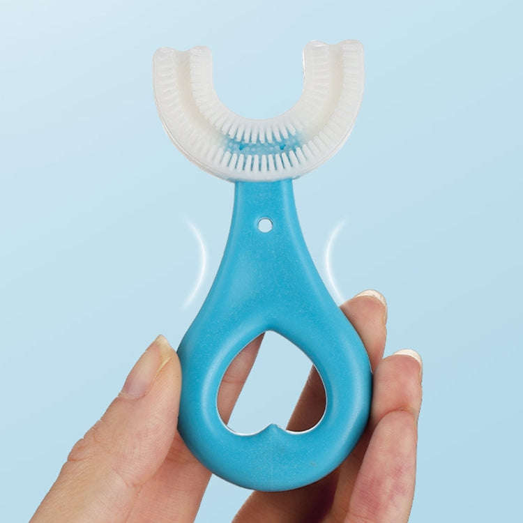 U-shaped Children Baby Hand-held Soft Toothbrush Brushing Artifact for 2-6 Years Old, Style: Hear...