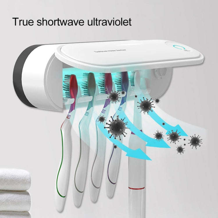 Toothbrush Dryer Sterilizer Bathroom Wall-mounted Toothbrush Holder, Plug-in Powered with US Plug