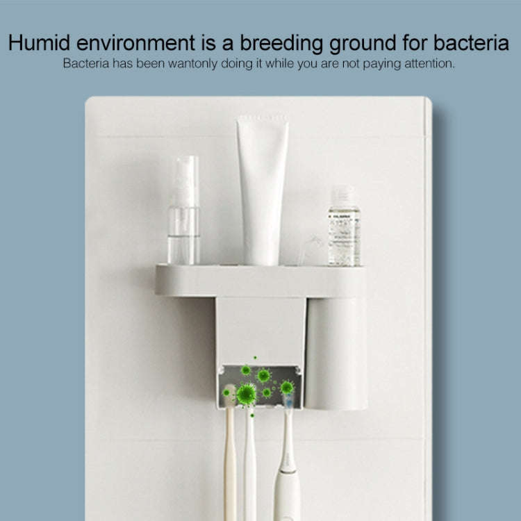 Toothbrush Dryer Sterilizer Bathroom Wall-mounted Toothbrush Holder, Plug-in Powered with US Plug