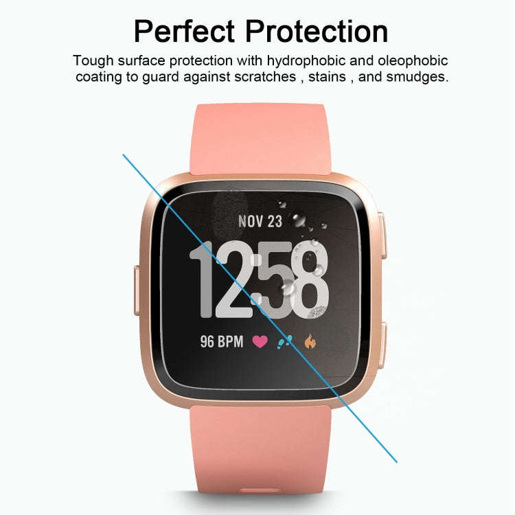 ENKAY Hat-Prince for  Fitbit Versa  0.2mm 9H Surface Hardness 2.15D Curved Edge Tempered Glass Sc...