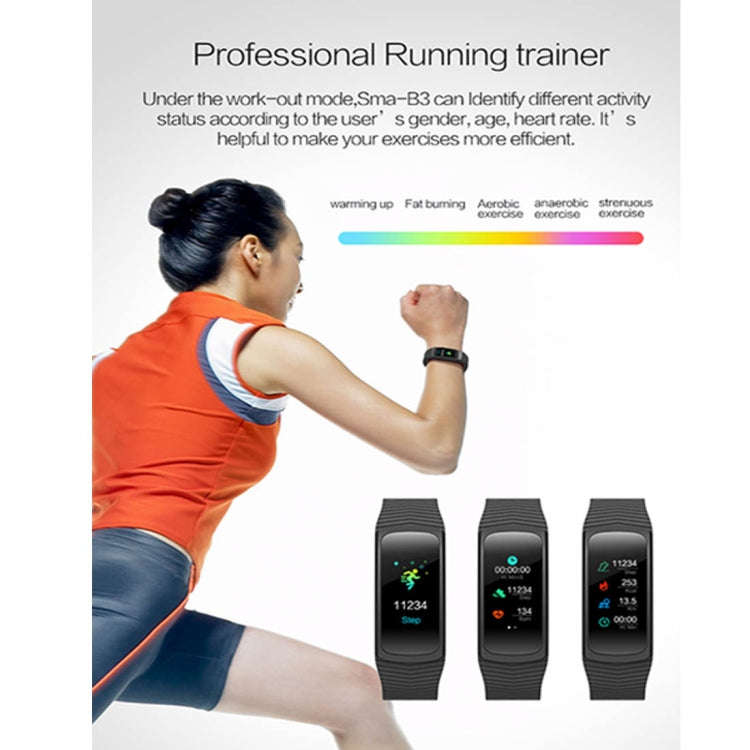 SMA-B3 Fitness Tracker 0.96 inch Bluetooth Smart Bracelet, IP67 Waterproof, Support Activity Trak...