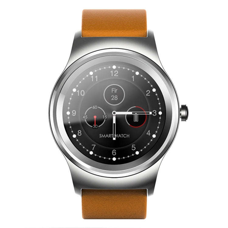 SMA-Round 1.28 inch Color Touch Screen Bluetooth Leather Strap Smart Watch, Waterproof, Support V...