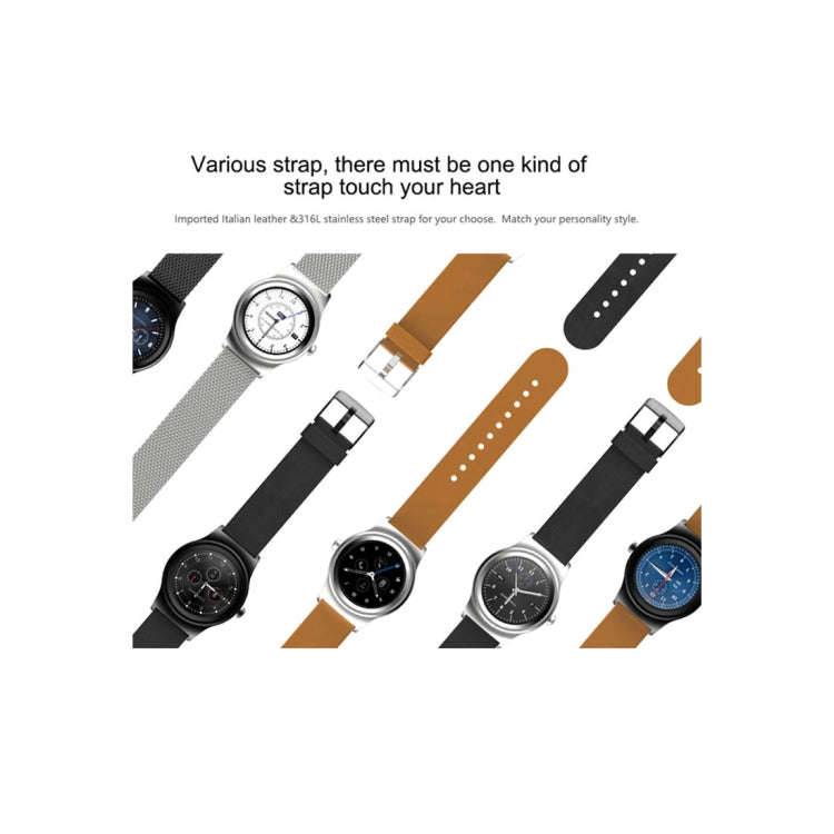 SMA-Round 1.28 inch Color Touch Screen Bluetooth Leather Strap Smart Watch, Waterproof, Support V...