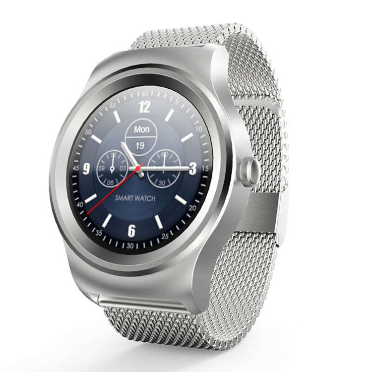SMA-Round 1.28 inch Color Touch Screen Bluetooth Steel Strap Smart Watch, Waterproof, Support Voi...