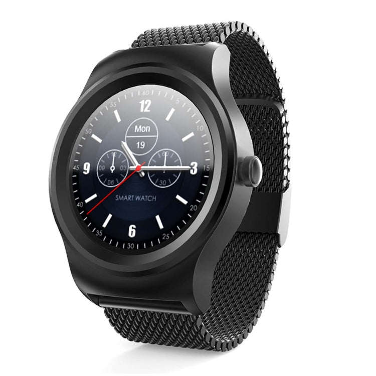 SMA-Round 1.28 inch Color Touch Screen Bluetooth Steel Strap Smart Watch, Waterproof, Support Voi...