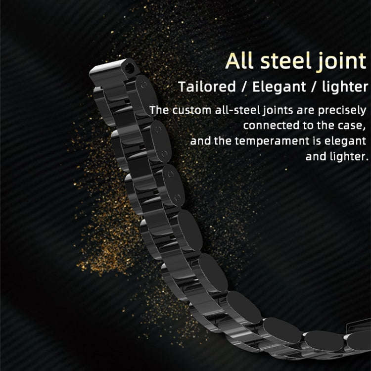 Mijobs Stainless Steel Metal Watch Band for Xiaomi Mi Band 3 & 4 & 5 & 6(Rose Gold)