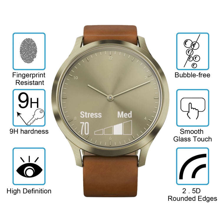 ENKAY Hat-Prince for Garmin Vivomove HR Smart Watch 0.2mm 9H Surface Hardness 2.15D Explosion-pro...