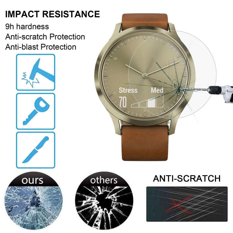 ENKAY Hat-Prince for Garmin Vivomove HR Smart Watch 0.2mm 9H Surface Hardness 2.15D Explosion-pro...