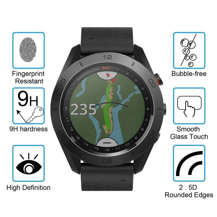 2 PCS ENKAY Hat-Prince for Garmin Approach S60 Smart Watch 0.2mm 9H Surface Hardness 2.15D Explos...