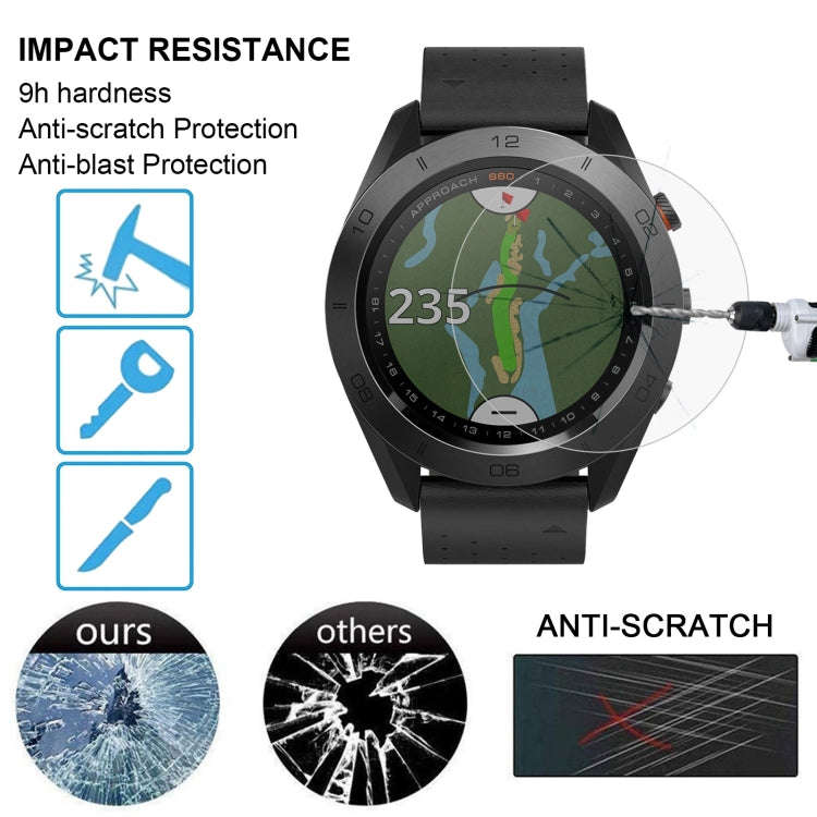 2 PCS ENKAY Hat-Prince for Garmin Approach S60 Smart Watch 0.2mm 9H Surface Hardness 2.15D Explos...
