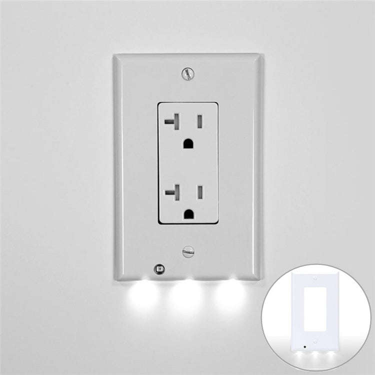 0.5W 110V Night Angel Square Plug Socket Sensor Night Light, White Light Mini Human Body Motion I...