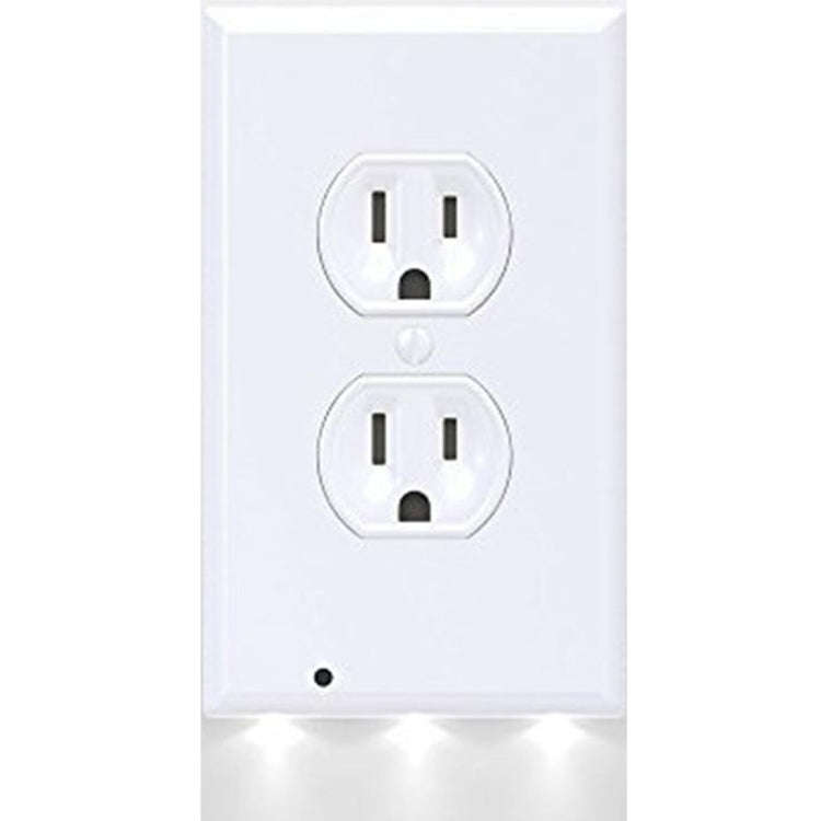 0.5W 110V Night Angel Square Plug Socket Sensor Night Light, White Light Mini Human Body Motion I...