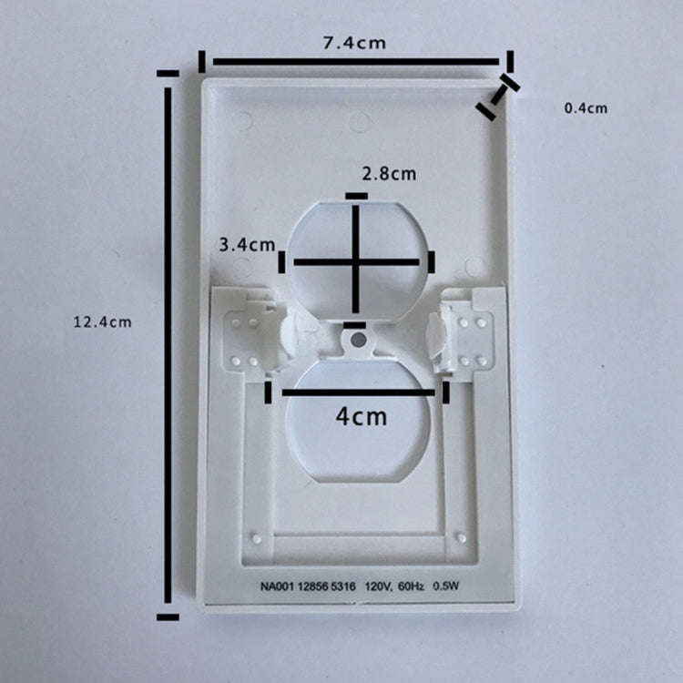 0.5W 110V Night Angel Square Plug Socket Sensor Night Light, White Light Mini Human Body Motion I...