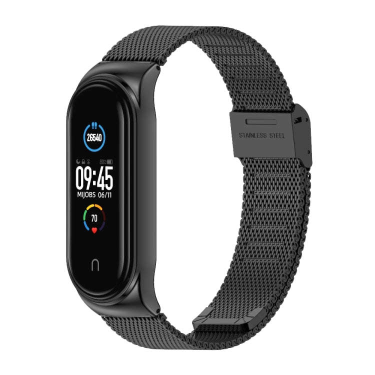 Mijobs Milan CS Screwless Buckle Metal Watch Band Case for Xiaomi Mi Band 3 & 4 & 5 & 6, Host not...