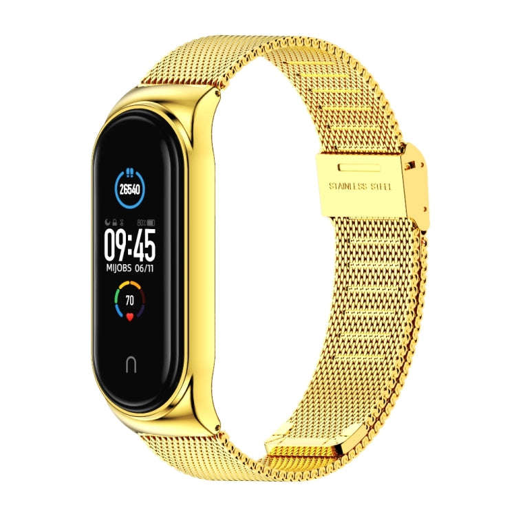 Mijobs Milan CS Screwless Buckle Metal Watch Band Case for Xiaomi Mi Band 3 & 4 & 5 & 6, Host not...