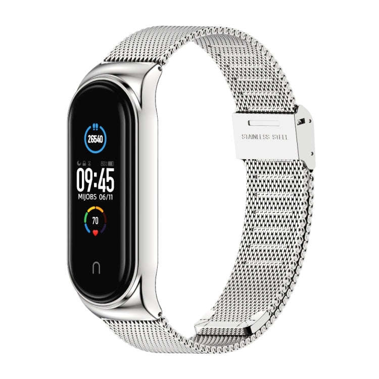 Mijobs Milan CS Screwless Buckle Metal Watch Band Case for Xiaomi Mi Band 3 & 4 & 5 & 6, Host not...