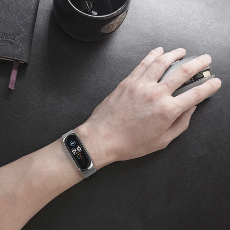 Mijobs Milan CS Screwless Buckle Metal Watch Band Case for Xiaomi Mi Band 3 & 4 & 5 & 6, Host not...