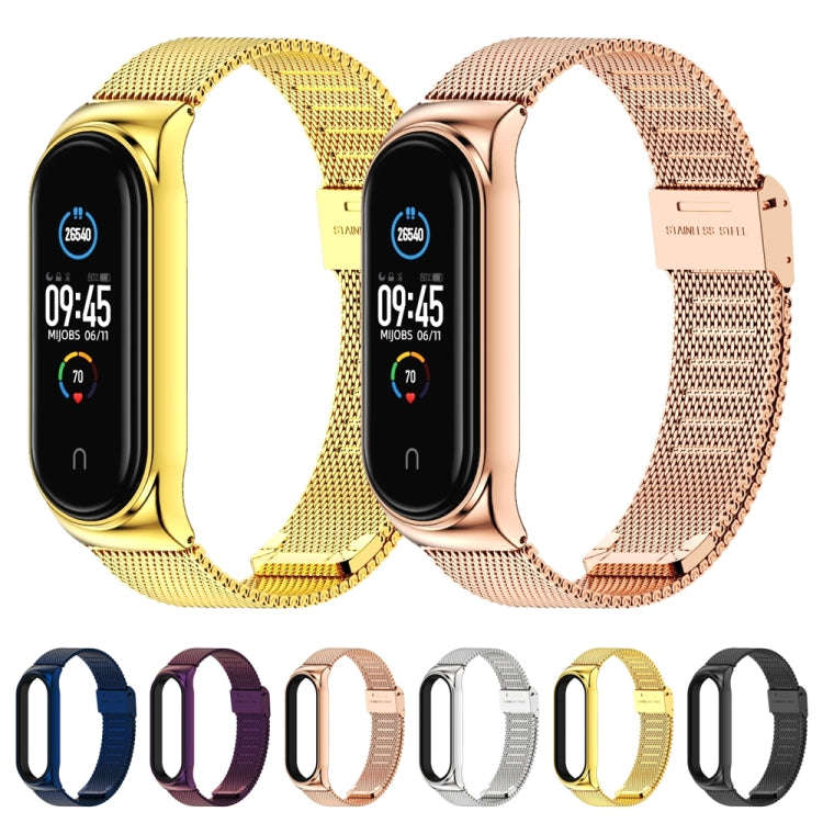 Mijobs Milan CS Screwless Buckle Metal Watch Band Case for Xiaomi Mi Band 3 & 4 & 5 & 6, Host not...