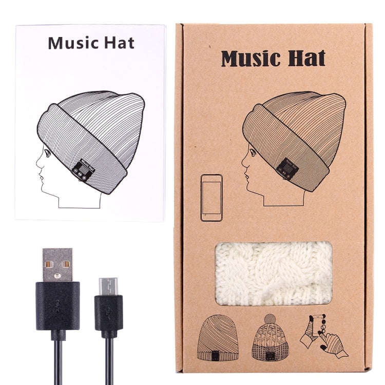 Wavy Textured Knitted Bluetooth Headset Warm Winter Beanie Hat with Mic for Boy & Girl & Adults(B...