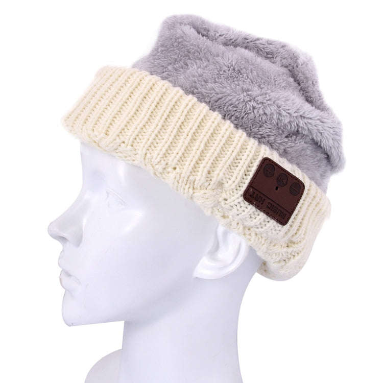 Wavy Textured Knitted Bluetooth Headset Warm Winter Beanie Hat with Mic for Boy & Girl & Adults(W...
