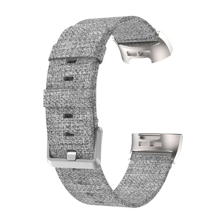 Woven Vanvas Nylon Watch Band for Fitbit Charge 3(Grey)