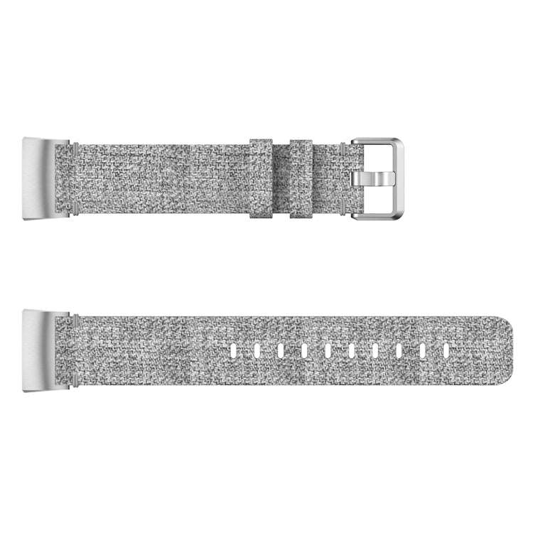 Woven Vanvas Nylon Watch Band for Fitbit Charge 3(Grey)