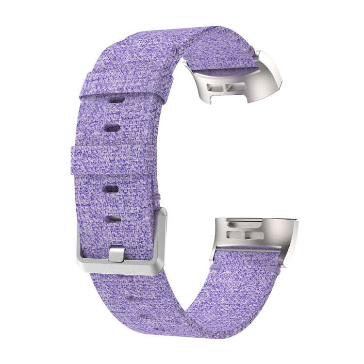 Woven Vanvas Nylon Watch Band for Fitbit Charge 3(Light Purple)