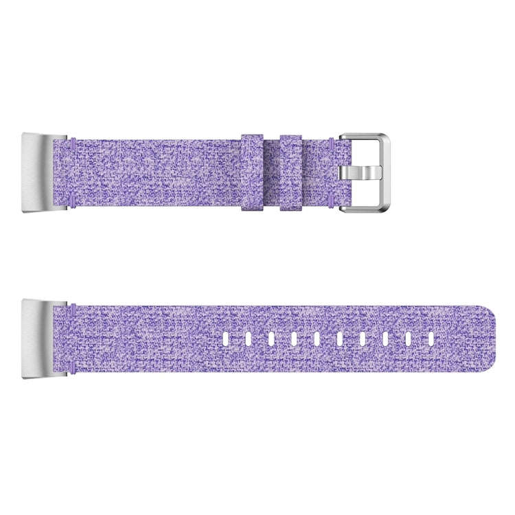 Woven Vanvas Nylon Watch Band for Fitbit Charge 3(Light Purple)