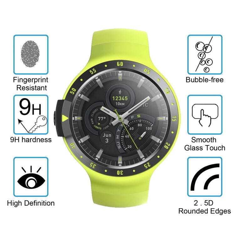ENKAY Hat-Prince 0.2mm 9H 2.15D Curved Edge Tempered Glass Film for TicWatch S