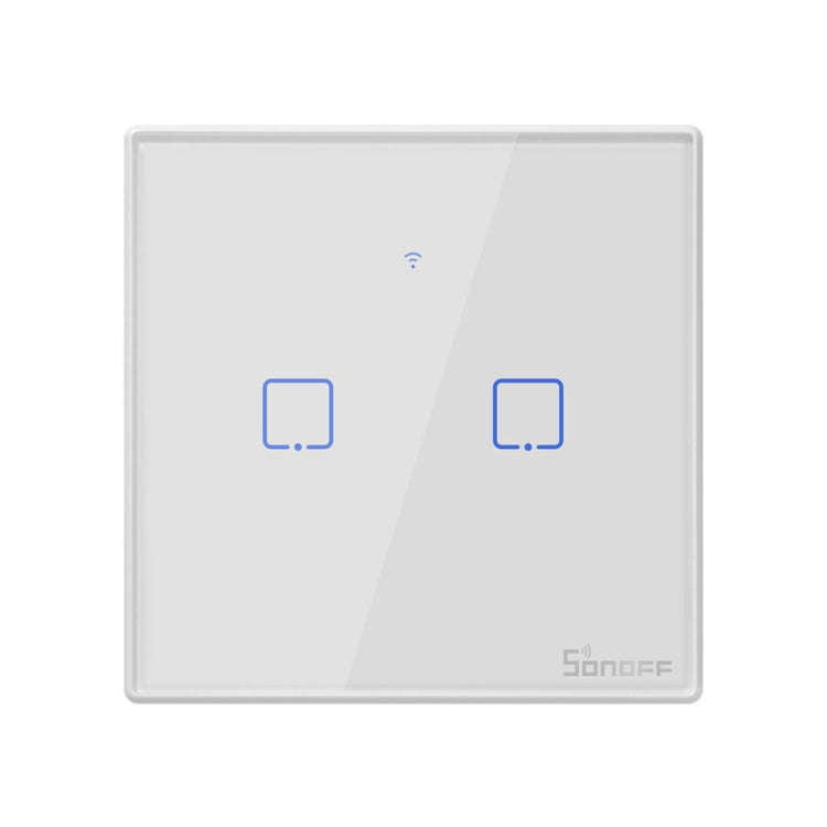 Sonoff T2 Touch 86mm Tempered Glass Panel Wall Switch Smart Home Light Touch Switch, Compatible w...