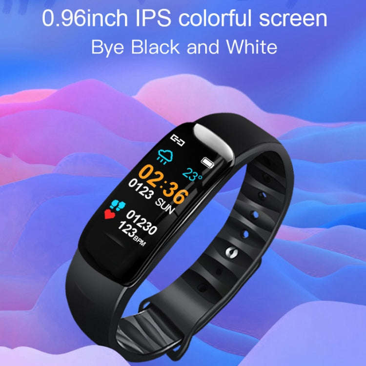 C1S 0.96 inches IPS Color Screen Smart Bracelet IP67 Waterproof, Support Call Reminder /Heart Rat...