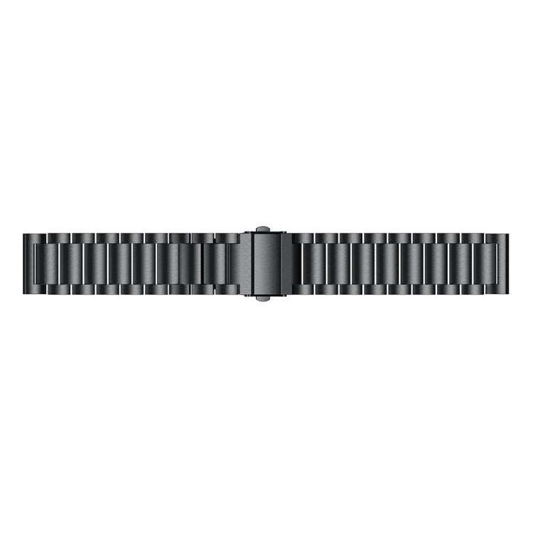 3-Beads Slingshot Buckle Solid Stainless Steel Watch Band for Galaxy Watch Active 20mm(Black)