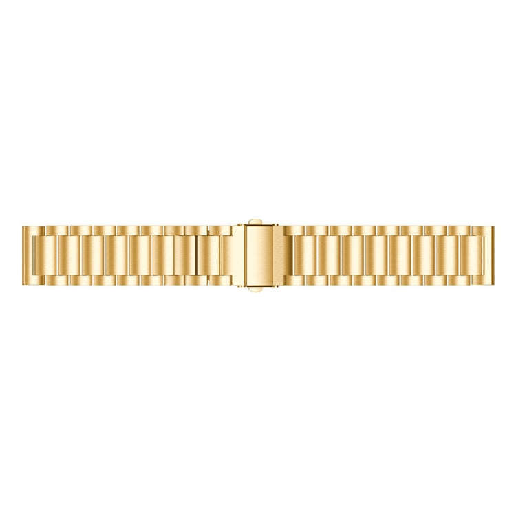 3-Beads Slingshot Buckle Solid Stainless Steel Watch Band for Galaxy Watch Active 20mm (Gold)