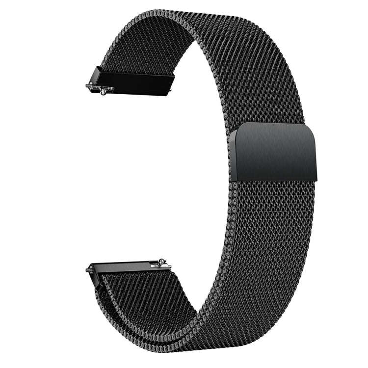 Milanis Magnetic Stainless Steel Mesh Wrist Strap WatchBand for Galaxy Watch Active 20mm(Black)