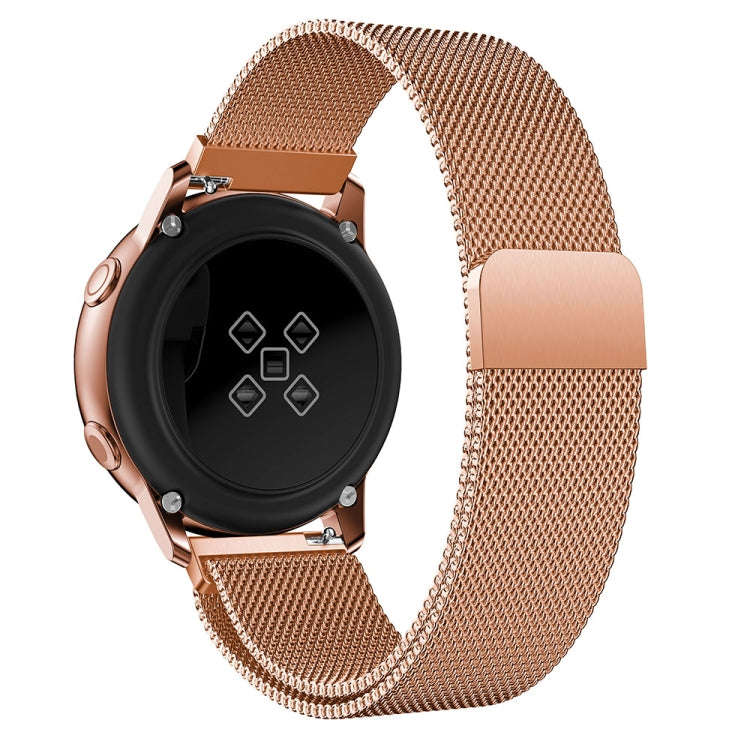 Milanis Magnetic Stainless Steel Mesh Wrist Strap WatchBand for Galaxy Watch Active 20mm(Rose Gold)
