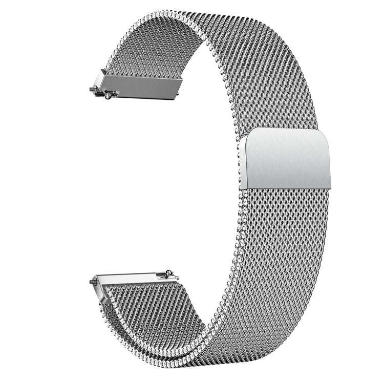 Milanis Magnetic Stainless Steel Mesh Wrist Strap WatchBand for Galaxy Watch Active 20mm(Silver)