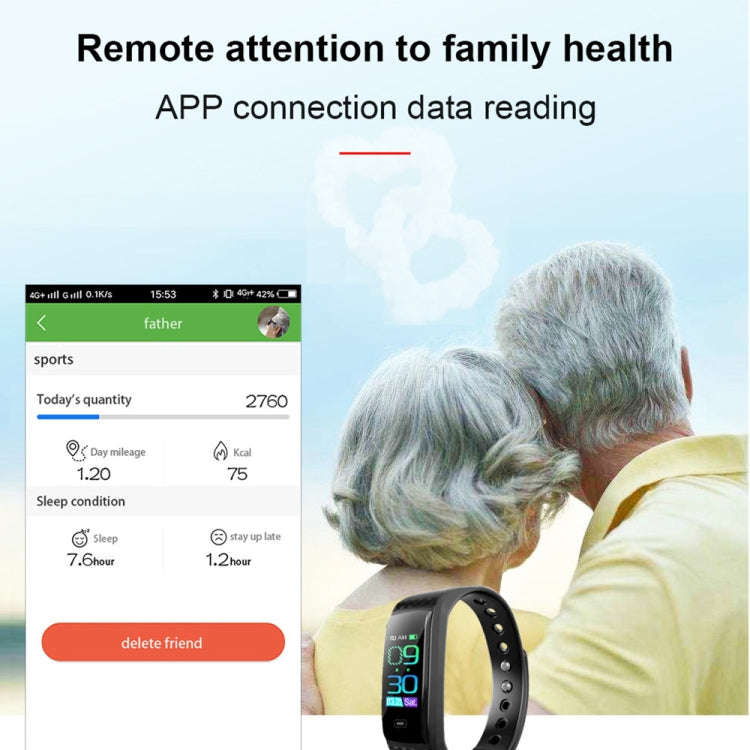 CK17S 0.96 inches IPS Screen Smart Bracelet IP67 Waterproof, Support Call Reminder / Heart Rate M...